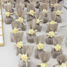 Flower & jute ribbon decorated loose chocolate