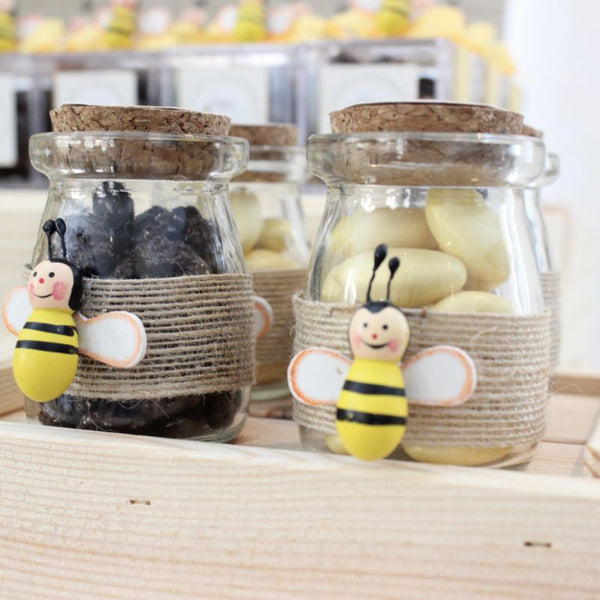 Luxury rustic honey bee theme decorated chocolate & giveaway dessert table