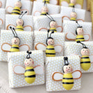 Luxury rustic honey bee theme decorated chocolate & giveaway dessert table