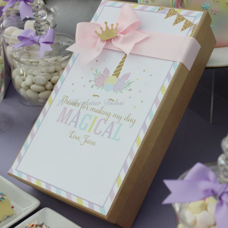 Baby unicorn theme dessert table