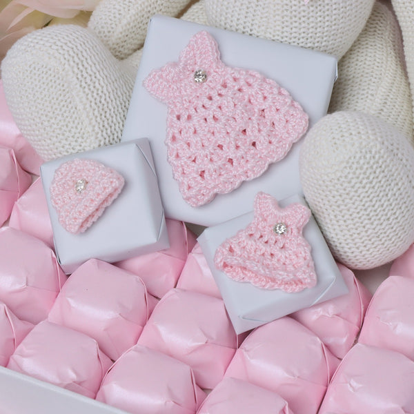 Baby girl teddy decorated chocolate extra large hamper