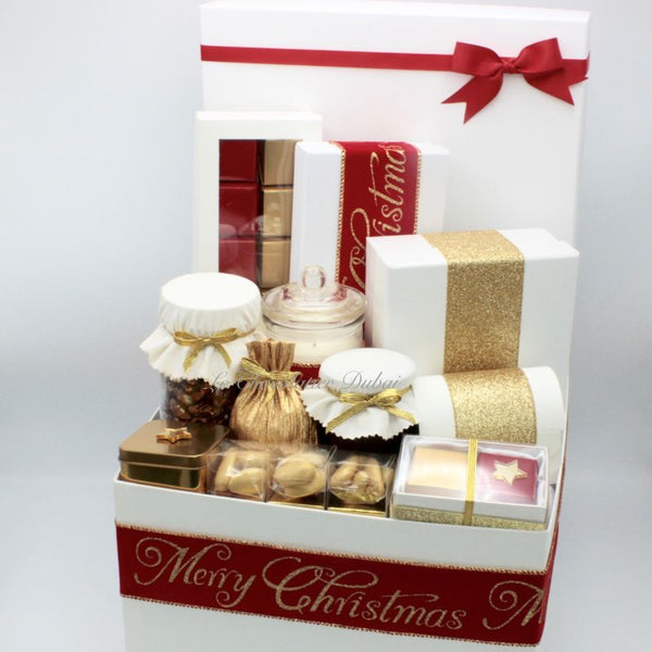 Christmas decorated chocolate & sweets extra large hamper