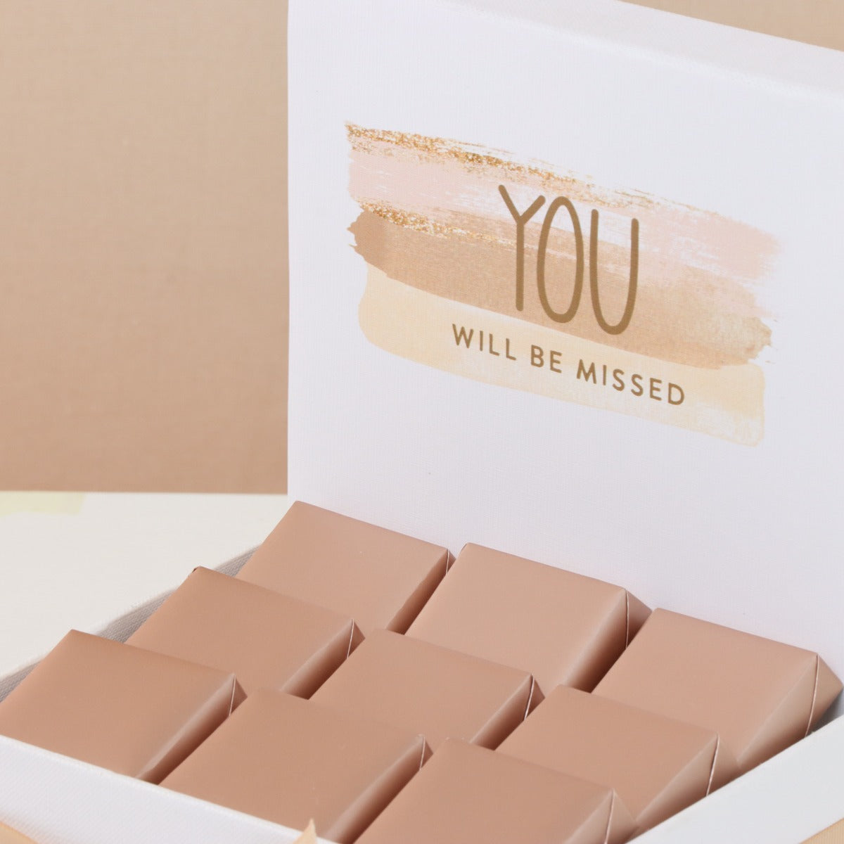 You will be missed stain designed premium chocolate small hamper