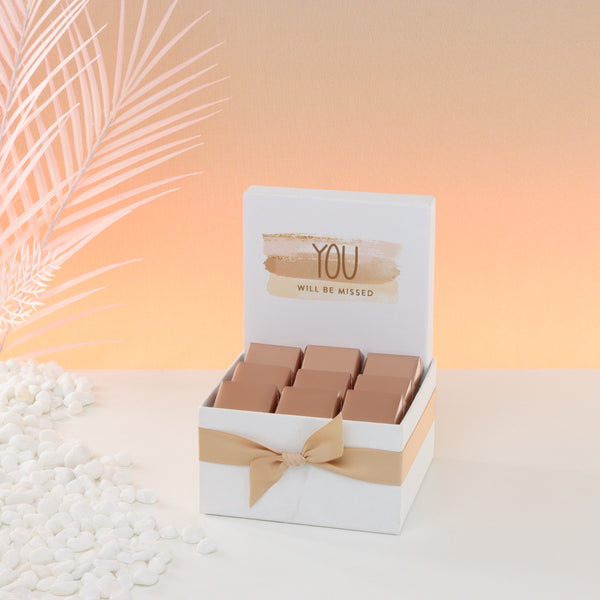 You will be missed stain designed premium chocolate small hamper