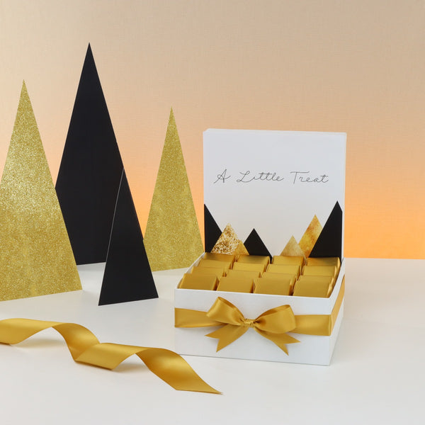 "A little treat" modern geometric designed premium chocolate medium hamper