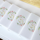 Bunny floral chocolate baby girl wood stand for rent