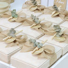 Baby boy rustic hot air balloon theme decorated chocolate arrangement stand for rent