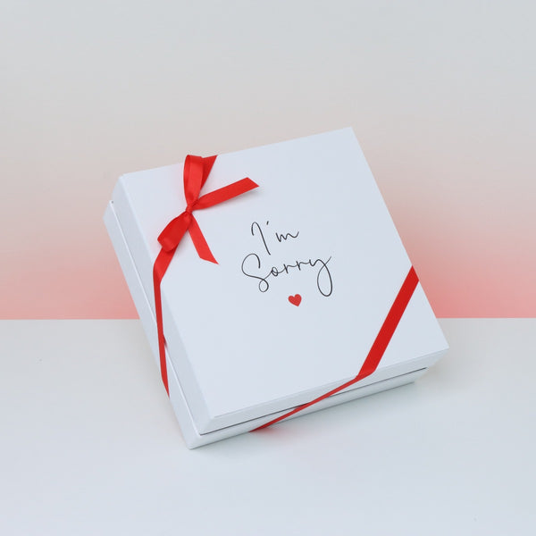 I'm sorry minimalist designed chocolate hard box