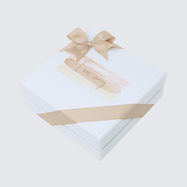 I'm sorry stain designed 2-layer chocolate hard box