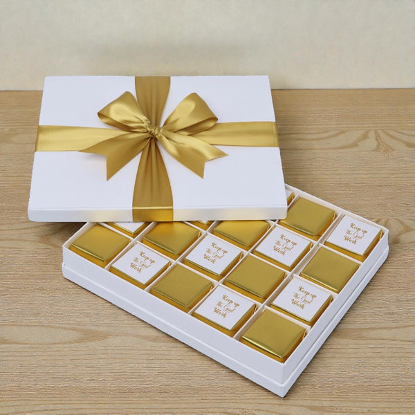 Keep up the good work classic gold designed 20 piece premium chocolate hard box
