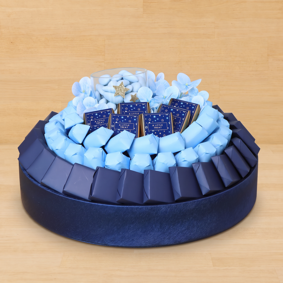 A Little treat designed with premium chocolate round leather tray