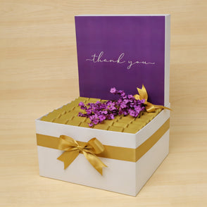 Thank you designed flower decorated p...