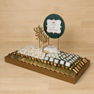 Happy anniversary decorated & customized chocolate large leather tray