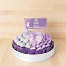 Luxury "get well soon" chocolate leather round tray