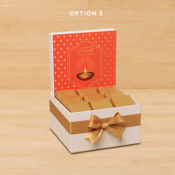 Happy Diwali festival of lights designed premium chocolate small hamper