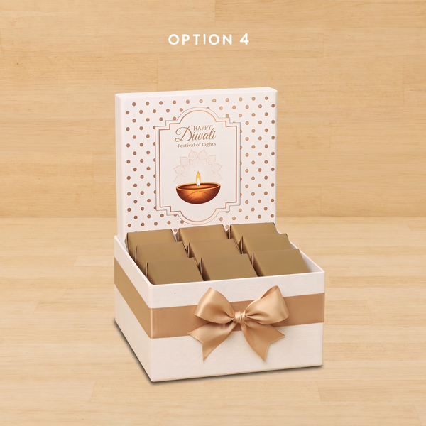 Happy Diwali festival of lights designed premium chocolate small hamper