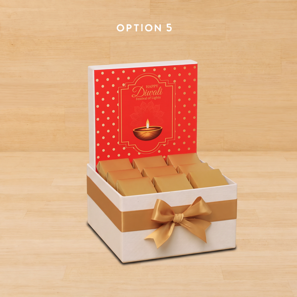 Happy Diwali festival of lights designed premium chocolate small hamper