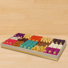 Diwali designed premium chocolate & sweets large leather tray