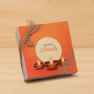 Happy diwali golden candle designed premium chocolate 9P hard box