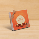 Happy Diwali golden candle designed premium chocolate hard box