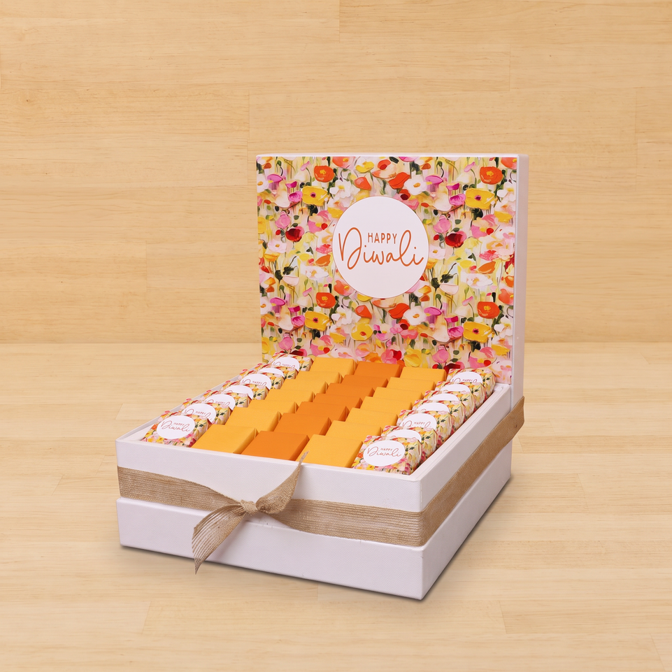Happy Diwali floral designed premium chocolate large hamper