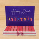 Happy diwali festive designed premium chocolate medium leather tray