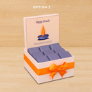 Happy diwali candle blue designed premium chocolate small hamper