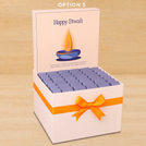Happy diwali candle blue designed premium chocolate large hamper