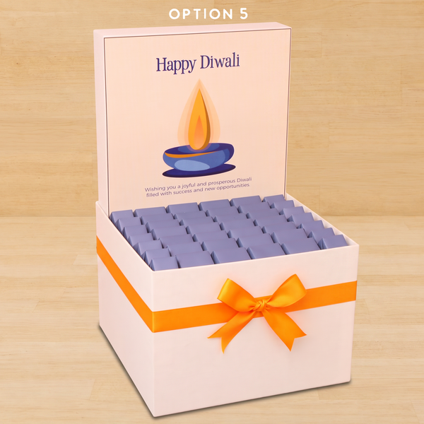 Happy diwali candle blue designed premium chocolate large hamper