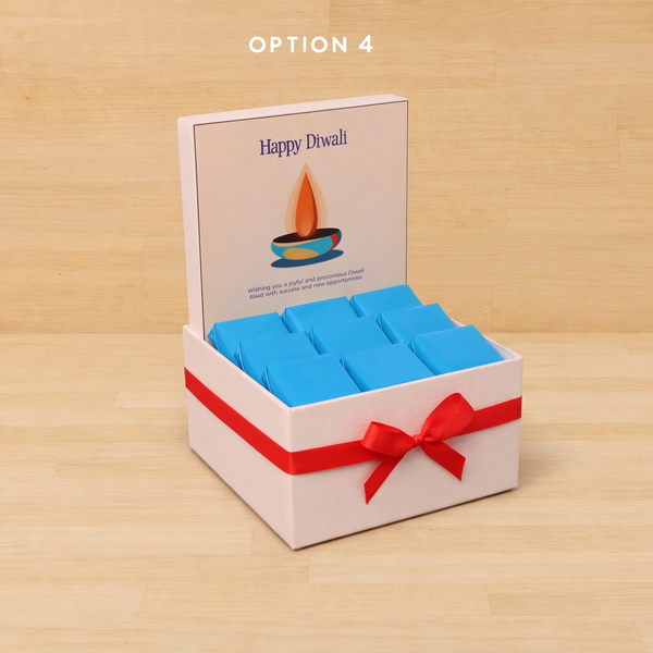 Happy diwali candle blue designed premium chocolate small hamper