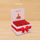 Happy diwali candle blue designed premium chocolate small hamper