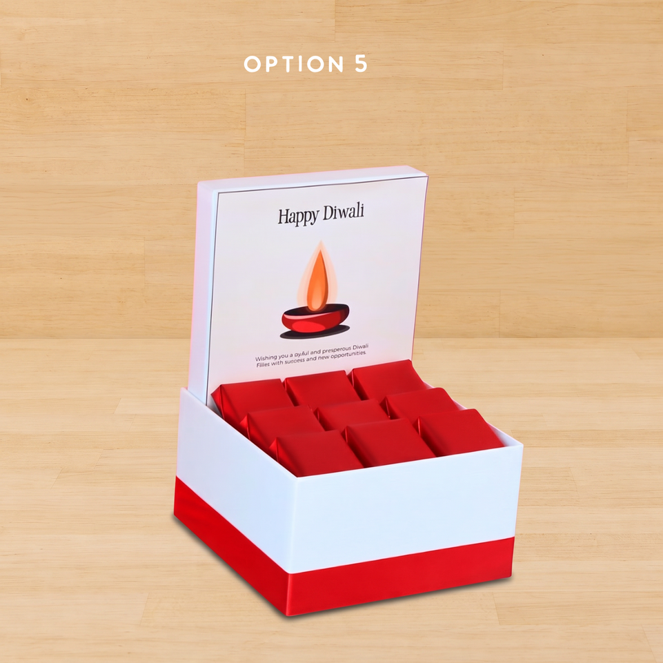 Happy diwali candle blue designed premium chocolate small hamper