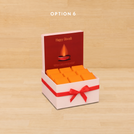 Happy diwali candle blue designed premium chocolate small hamper