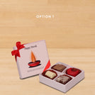 Set of 15 Happy diwali candle red designed premium chocolate 4P hard box