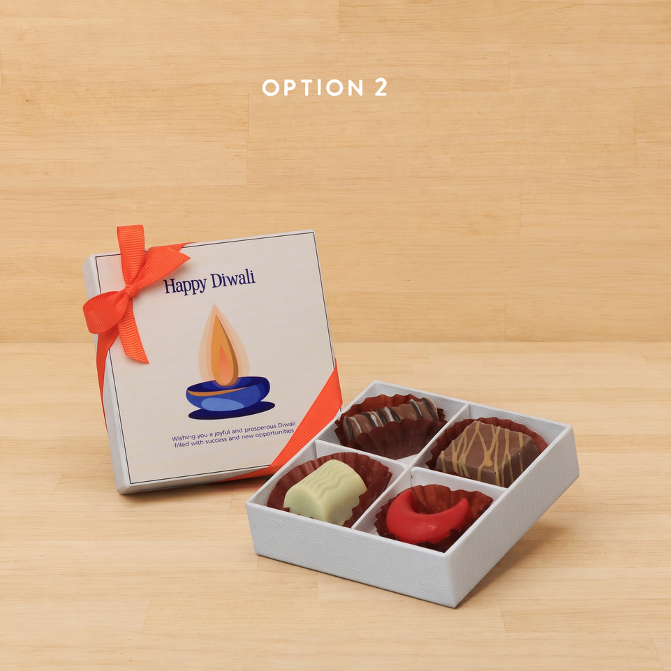 Set of 15 Happy diwali candle red designed premium chocolate 4P hard box