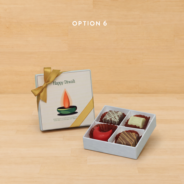 Set of 15 Happy diwali candle red designed premium chocolate 4P hard box