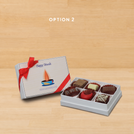Set of 8 Happy Diwali Candle designed premium chocolate 6P hard box