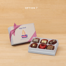 Set of 8 Happy Diwali Candle designed premium chocolate 6P hard box