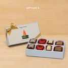 Set of 6 Happy diwali candle designed premium chocolate 8P hard box