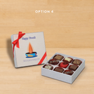 Happy Diwali candle designed premium chocolate 9P hard box