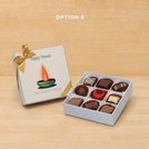 Happy Diwali candle designed premium chocolate 9P hard box