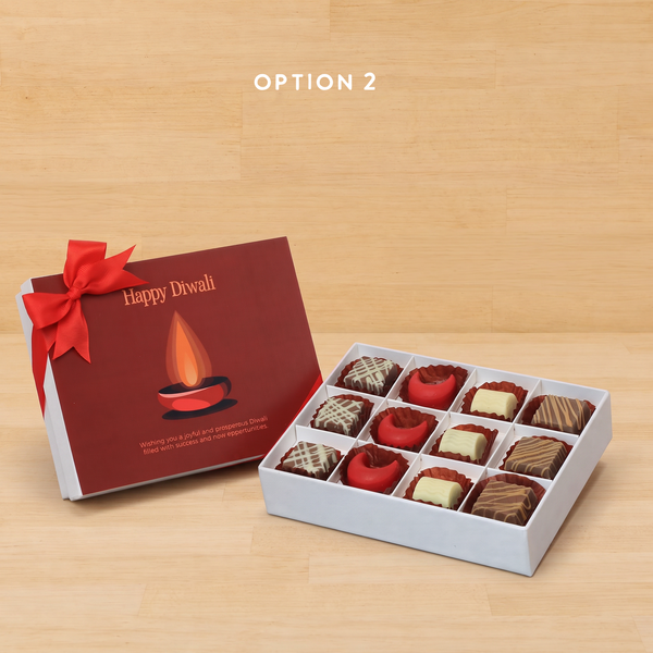 Happy diwali candle designed premium chocolate 12P hard box