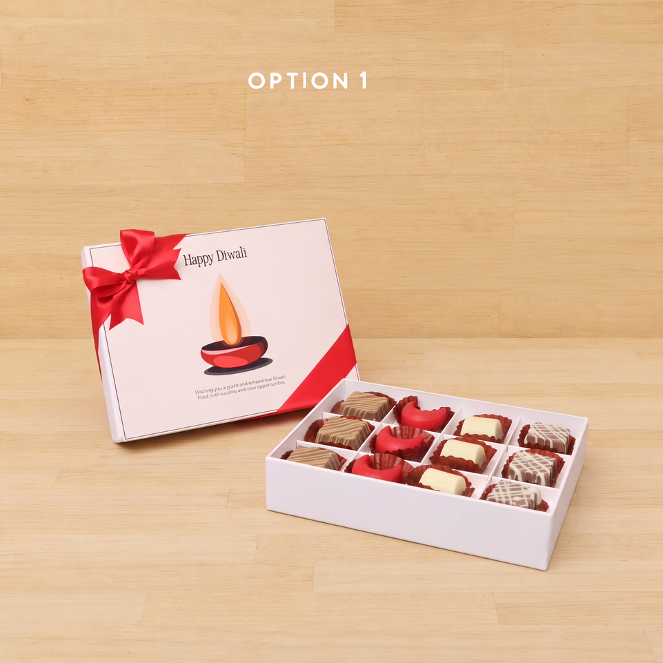 Happy diwali candle designed premium chocolate 12P hard box