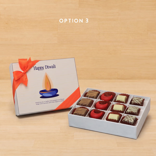Happy diwali candle designed premium chocolate 12P hard box