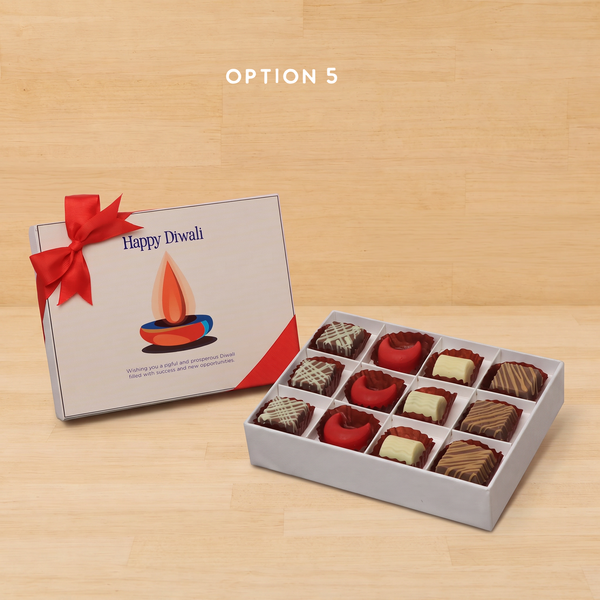 Happy diwali candle designed premium chocolate 12P hard box