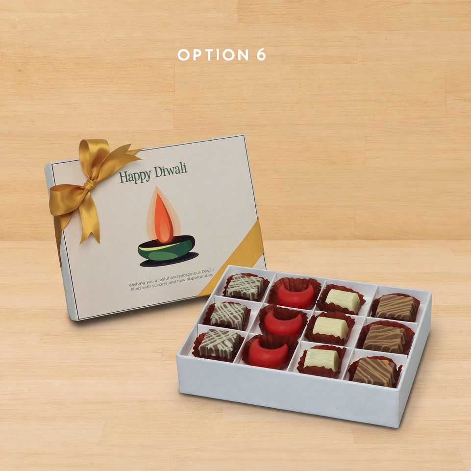 Happy diwali candle designed premium chocolate 12P hard box