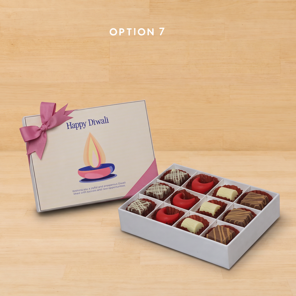 Happy diwali candle designed premium chocolate 12P hard box