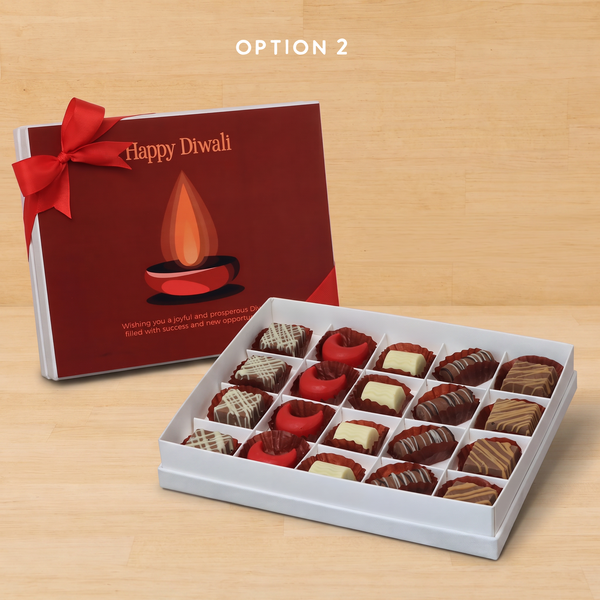 Happy diwali candle designed premium chocolate 20P hard box