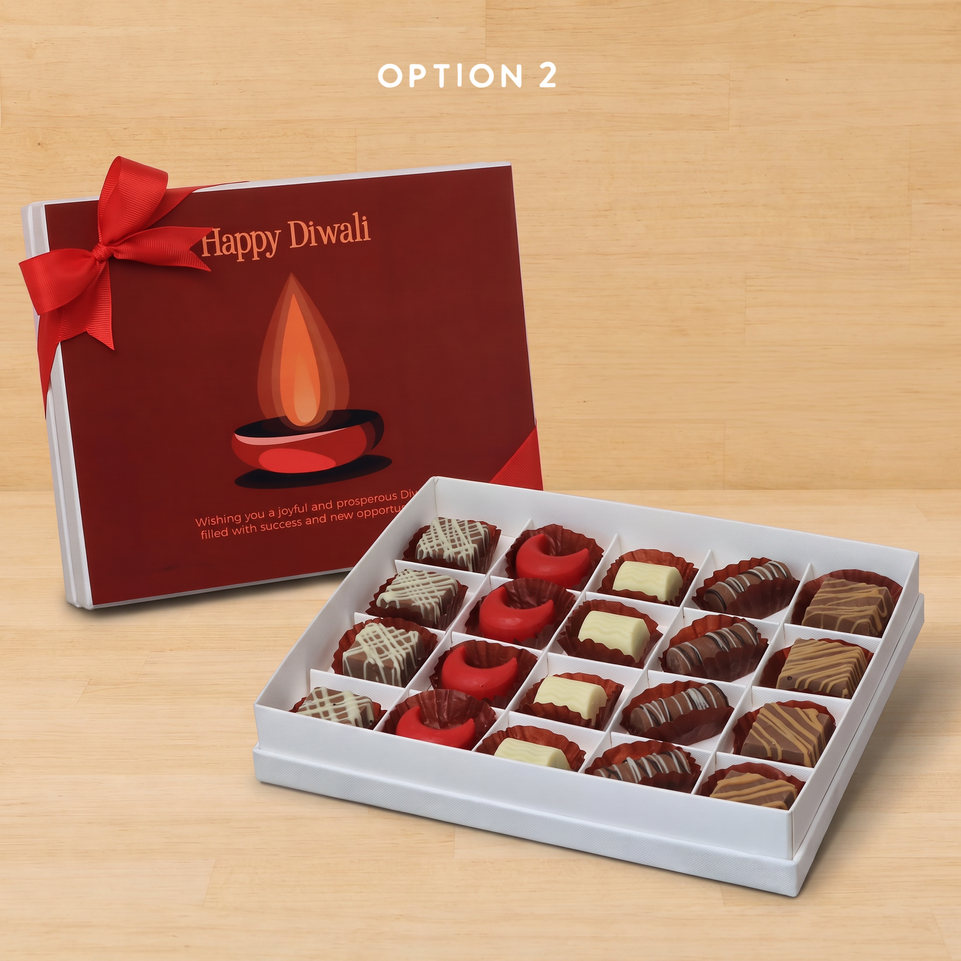 Happy diwali candle designed premium chocolate 20P hard box