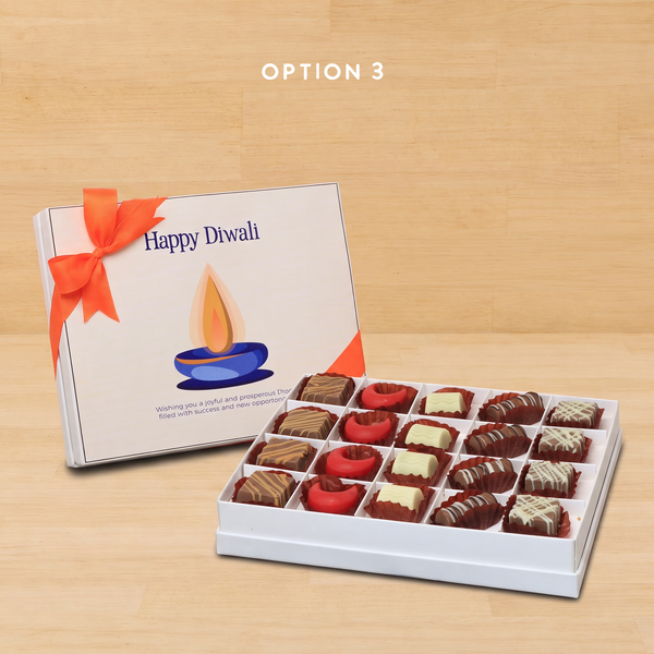 Happy diwali candle designed premium chocolate 20P hard box